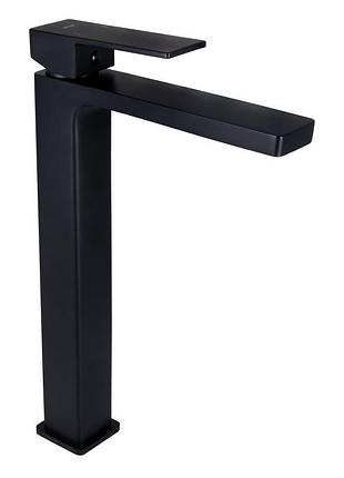 Змішувач для раковини qtap gemini високий qtgem269blm45678 black matt