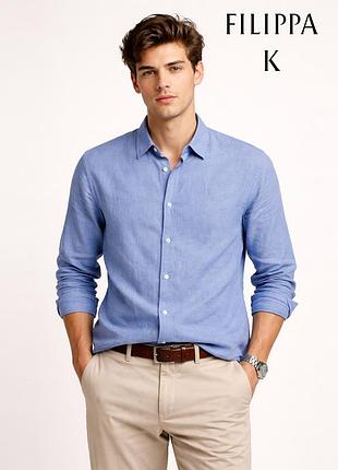 Чоловіча легка синя сорочка filippa k m