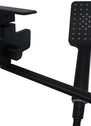 Смеситель для ванны длинный излив aim черный матовый dg00753 (matte black)