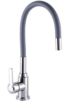 Змішувач для кухні domino ellipse dcc-203l-gray