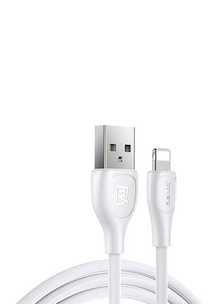 Кабель remax lesu pro usb 2.0 to lightning 2.1a 1m белый (rc-160i-w)
