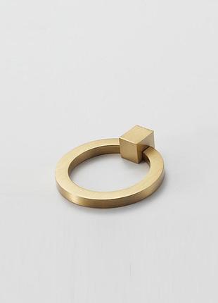 Ручка-кольцо модерн rk-h1145 gold brass латунь d=45 мм