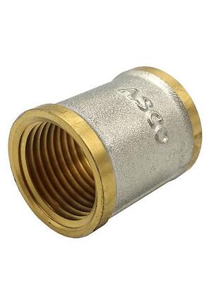 Муфта 1/2" вв никель. с проточкой asco 1/180