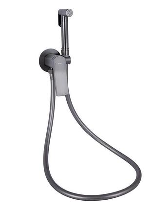 Набор для гигиенического душа qtap slavonice округлый qtsla262gmb45916 gunmetal black pvd
