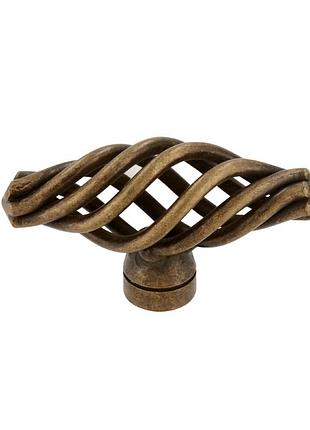 Ручка-кнопка меблева birdcage knob sir1268-51antique brass антична бронза 51мм