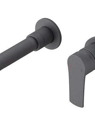 Комплект для раковины (вмонтов.в стену),графитовый aim,dg510 gun grey