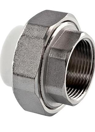 Американка внутренняя резьба ppr ø32x1" белый цвет asco® 1/80шт