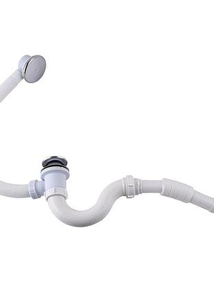 Сифон ″waterstal″ для ванны click-clack с гибкой трубой 32/40/50 (а - 14089)