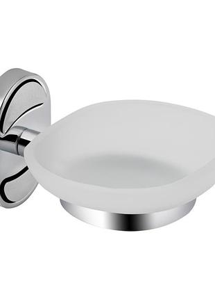 Мыльница с держателем lidz oreo 0201 настенная (матовое стекло) ldore0201crm22083 chrome