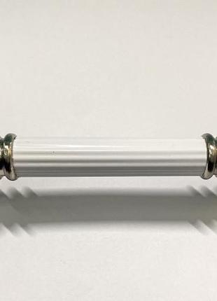 Ручка-скоба современная классика kb-890-096 inox никель браш с белой вставкой 96 мм