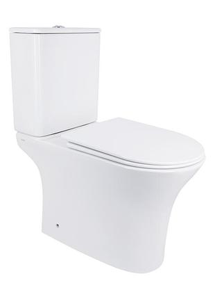 Унитаз-компакт qtap presto безободковый с сиденьем soft-close qt24221217aw
