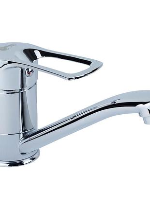 Смеситель s43 ø40 для кухни гусь прямой 150мм на шпильке tau sm-2b144c (9843120)
