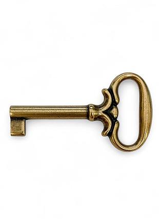 Ключ декоративный латунный для мебельного замка km33731-ab античное золото