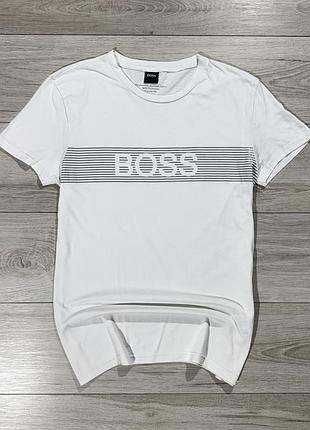 Белая рефлективная футболка бос boss sun protection, размер s, оригинал