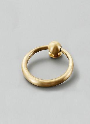 Ручка кольцо современная классика rk-h1048 gold brass латунь d=48 мм