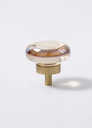 Ручка-кнопка с дымчатым кристаллом rt-ols-271-36co эксклюзивная коллекция