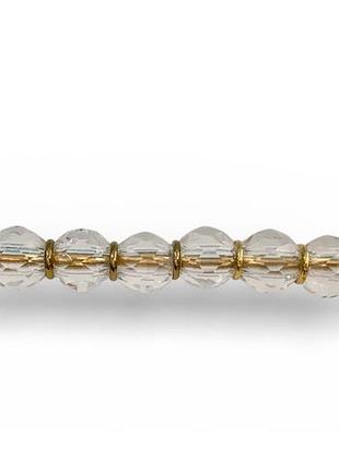 Ручка-скоба crystal elegance з кристалами 2537-003-160 золото глянець 160 мм