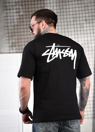 Футболка мужская stussy black тр6877(25 - 02)