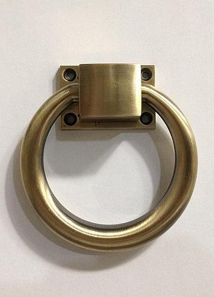 Ручка кільце для стільця rk-108-brass "kolatka", латунь браш, декоративна, d=98 мм, h=103мм
