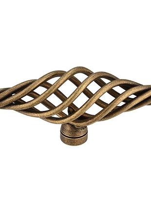 Ручка-кнопка меблева birdcage knob sir1268-74antique brass антична бронза 74мм