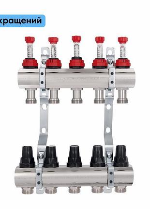 Коллектор с расходомерами thermo alliance forte 1" 5 выходов sf001w5