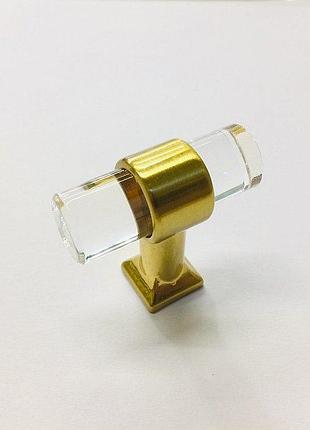 Прозрачная ручка-кнопка модерн ag0-040-00 gold acrylic золото