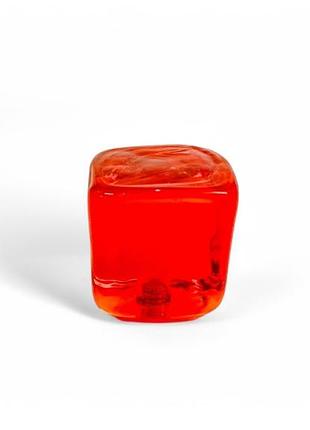 Ручка-кнопка зі скла vetro fuoco 2900322 вогняно-червоний 24x24x27mm