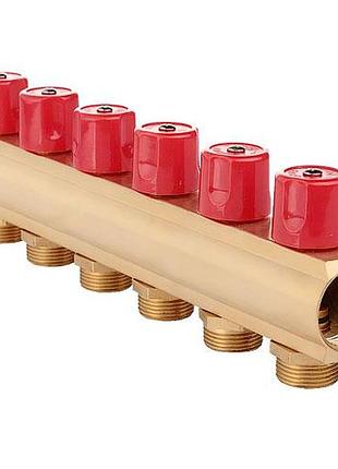 Балка колекторна fado з вентилями 1"x3/4" x6