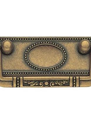 Ручка-подвеска на горизонтальной подкладке современная классика urb-0-25 античная бронза 64 мм