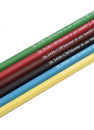 Олівці кольорові protect у пеналі, 6 кольорів (zb.2436)