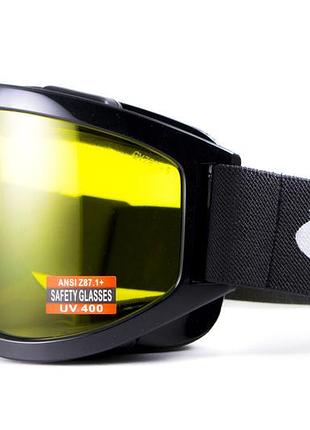 Защитные очки global vision wind-shield (yellow) anti-fog, жёлтые