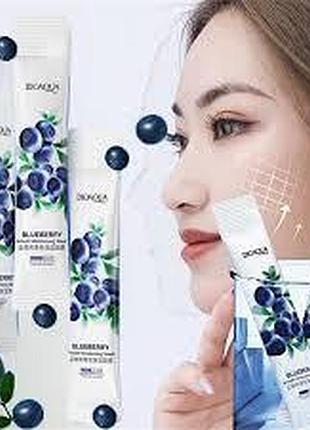 Нічна маска, що відновлює з екстрактом чорниці bioaqua blueberry arbut moisturizin, 4 мл