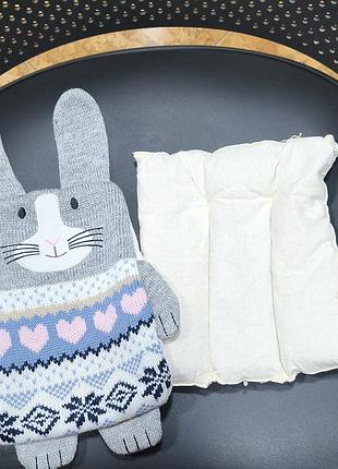 Велика грілка home snuggable hottie, модель зі зйомним наповненим мішечком з текстильного матеріалу у формі зайчика