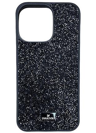 Чехол swarovski для iphone 13 черный стильный аксессуар для защиты и украшения телефона