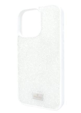 Чехол swarovski для iphone 13 pro белый стильный аксессуар для защиты и украшения смартфона
