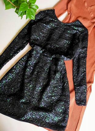 Платье в пайетки h&m