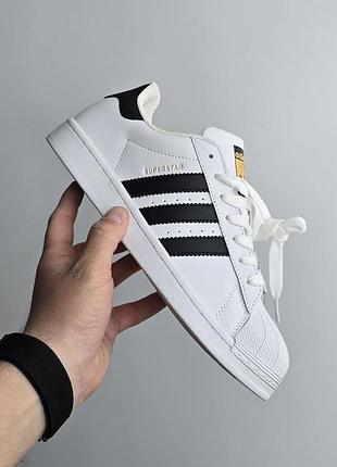 Кросівки adidas superstar • white black •