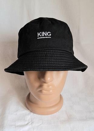Панама чорна дитяча панамка king на обхват голови до 54 см
