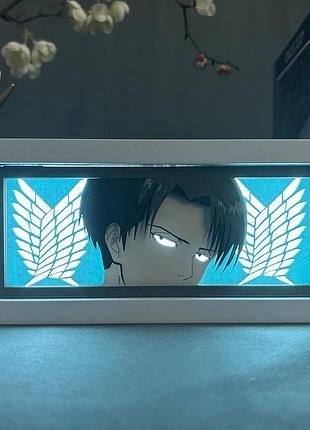 Многослойный ночник лампа аниме атака титанов светильник леви аккерман rgb (zdd-21)