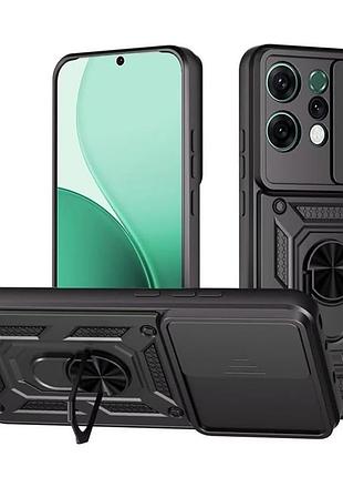 Чехол fiji camera defence для oppo reno14 5g (cph2737) бампер с защитой камеры и подставкой black