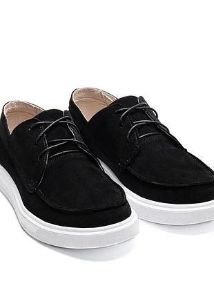 Мужские кожаные лоферы urban style black черные