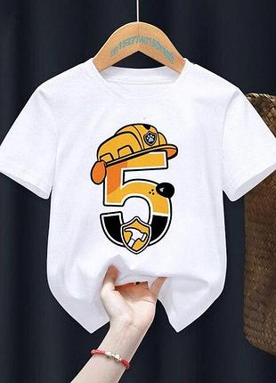 Детская футболка на день рождения 2-6 лет 5