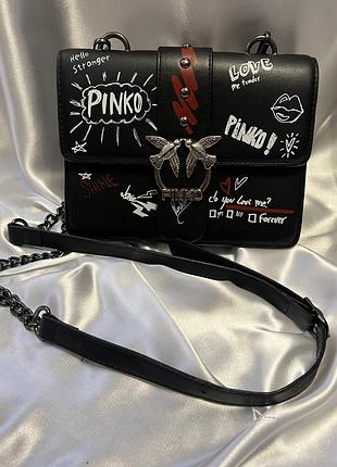 Сумка pinko love bag у стилі graffiti