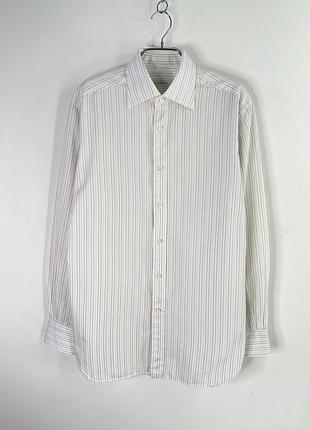 Ermenegildo zegna cotton stripped shirt m size