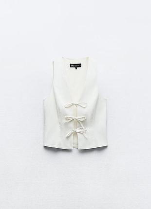 Жилетка на завʼязках бантики zara