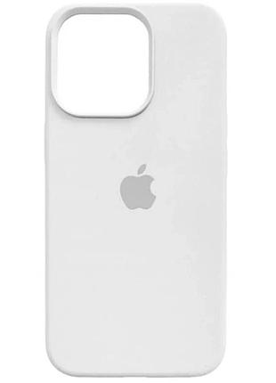 Чехол силиконовый full cover для iphone 13 pro защита камеры белый