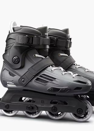 Ролики для взрослых oxelo eu 43/44 hard shell mf140 черный (тормоза в комплект не входят)