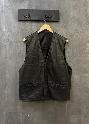 Шкіряна жилетка liberty italy 80s 90s leather vest