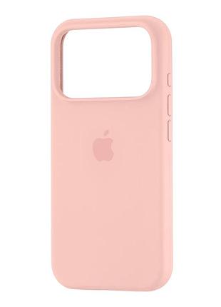 Чохол силіконовий full cover для iphone 17 pro захист камери м'який рожевий пісок
