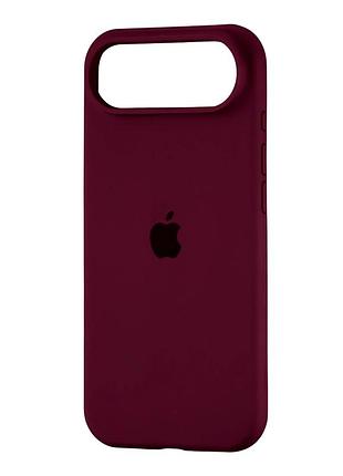 Чехол силиконовый full cover для iphone 17 air защитный с максимальной защитой цвет марсала